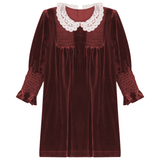 Smocked Velour Dress