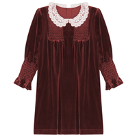 Smocked Velour Dress