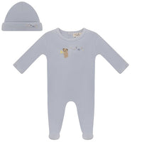Bear Embroidery Footie
