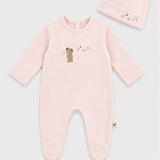 Bear Embroidery Footie