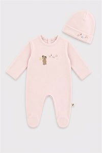 Bear Embroidery Footie