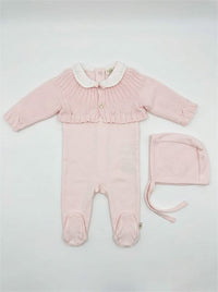 Cherry Embroidered Collar Footie & Cardigan Set