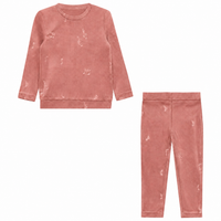 Music Notes Embossed Velour Set