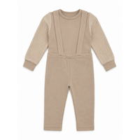 French Fleece Spandex And Corduroy Overall Set