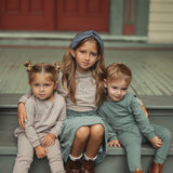 French Fleece Spandex And Corduroy Overall Set