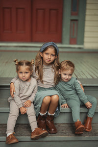 French Fleece Spandex And Corduroy Overall Set