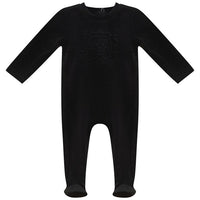 Velour Embroidery Footie