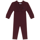 French Fleece And Rib Overall Set