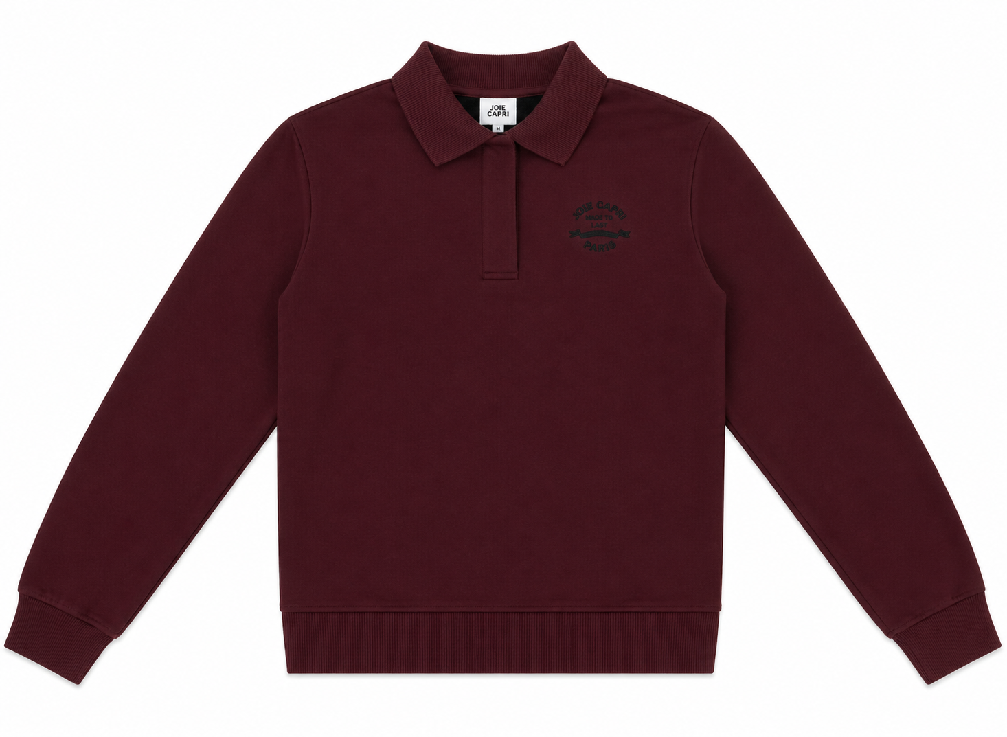 French Fleece Spandex Polo Sweatshirt