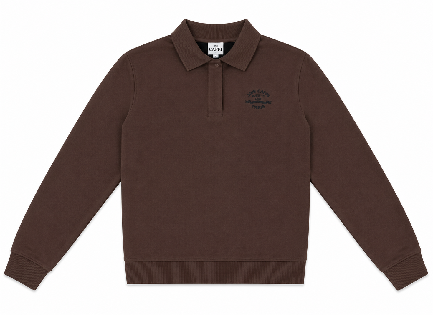 French Fleece Spandex Polo Sweatshirt