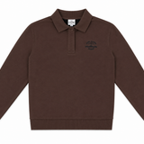 French Fleece Spandex Polo Sweatshirt