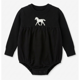 Horse Jacquard Knit & Fleece Bubble