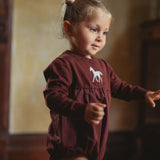 Horse Jacquard Knit & Fleece Bubble