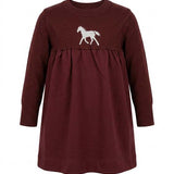 Horse Jacquard Knit & Fleece Dress