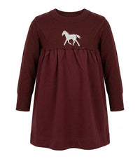 Horse Jacquard Knit & Fleece Dress