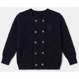 Knitted Double Breasted Sweater With Crest