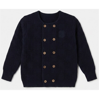 Knitted Double Breasted Sweater With Crest