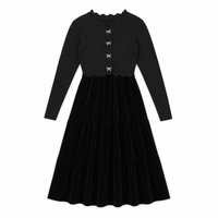 Metal Bow Button Cardigan & Slinky Robe