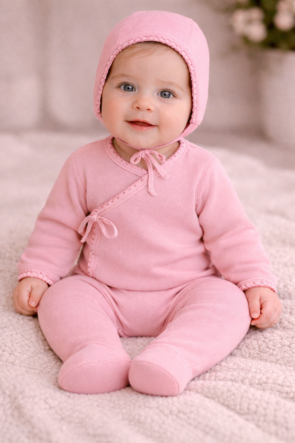 Fake Wrap Knit Footie