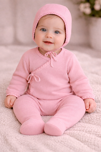 Fake Wrap Knit Footie