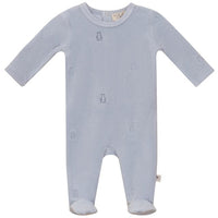 Embroidered Bear or Flower Footie