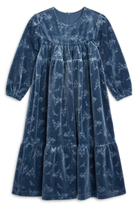 Floral Embossed Velour Robe