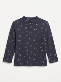 Distressed Mock Neck Top