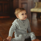 Overall Cardigan & Mock Neck Set