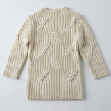 Rib Design Knit Mock Neck Top