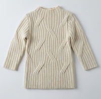 Rib Design Knit Mock Neck Top