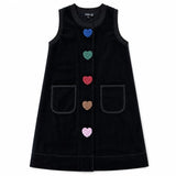 Hookstitch Heart Velour Jumper