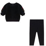 Hookstitch Heart Velour Set