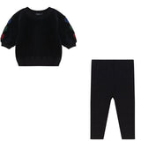 Hookstitch Heart Velour Set