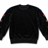 Hookstitch Heart Velour Sweater Shirt