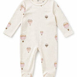 Dots and Balloon Print Footie