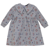 Key Print French Fleece Dress