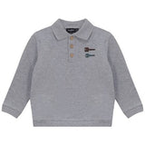 Key Print French Fleece Polo Sweatshirt