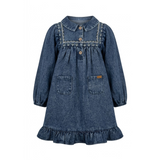 Denim Embroidered Dress