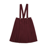 Knife Pleated Suspender Skirt