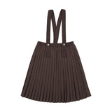 Knife Pleated Suspender Skirt