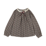 Home Garden Lace Trim Collared Blouse