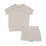 Textured Stripe Knit Set